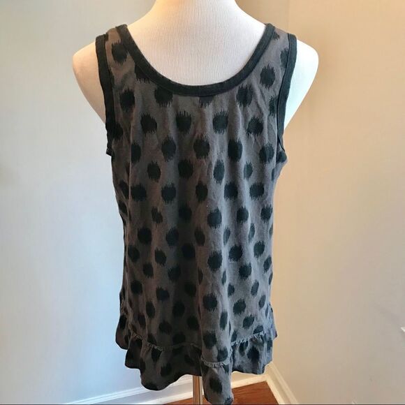 DKNY Oversized Peplum Tank Top Black/Brown Sz M - Picture 3 of 7